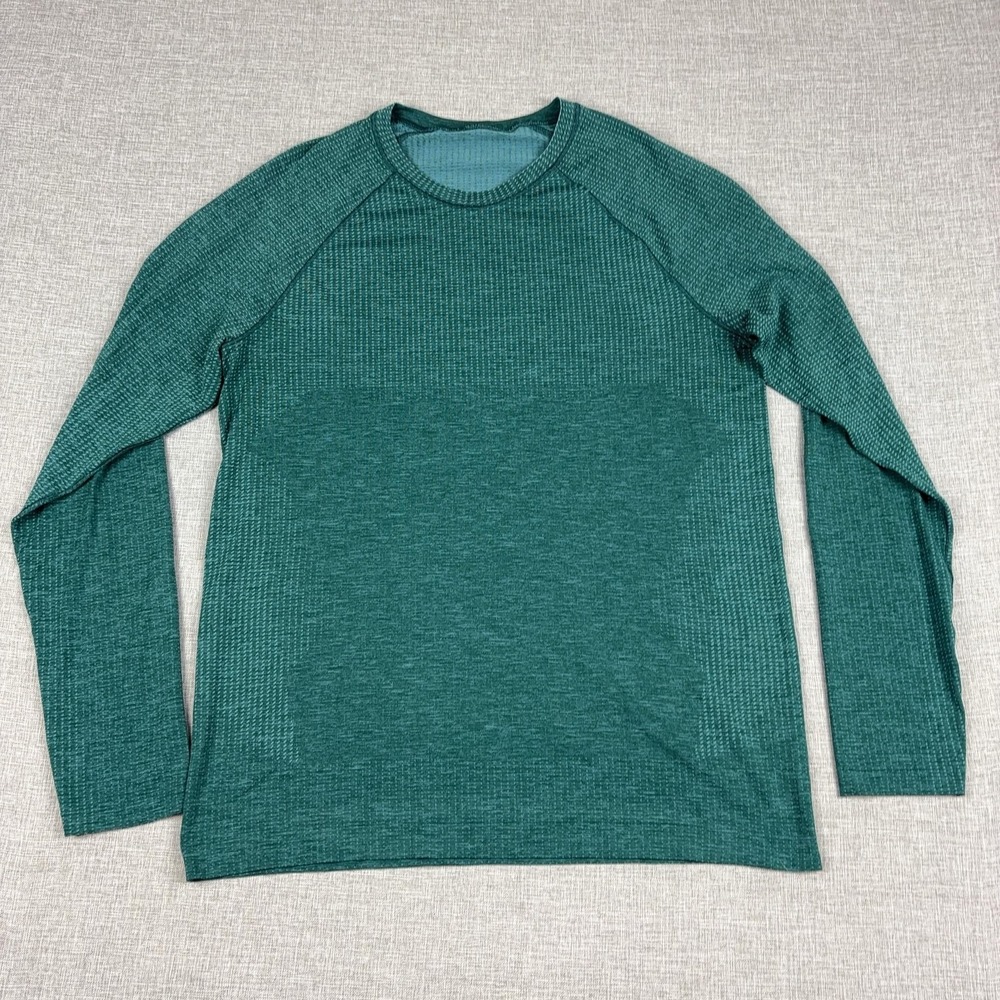 Lululemon Shirt Mens Medium Green Long Sleeve Raglan Start Where You Are Tee